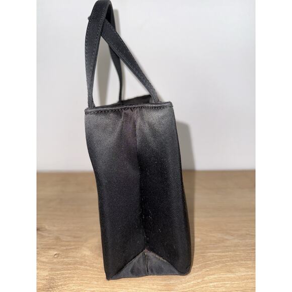 Kate Spade Vtg Black Satin Evening Bag Formal Chic Classic Preppy Wedding Iconic - Picture 4 of 11